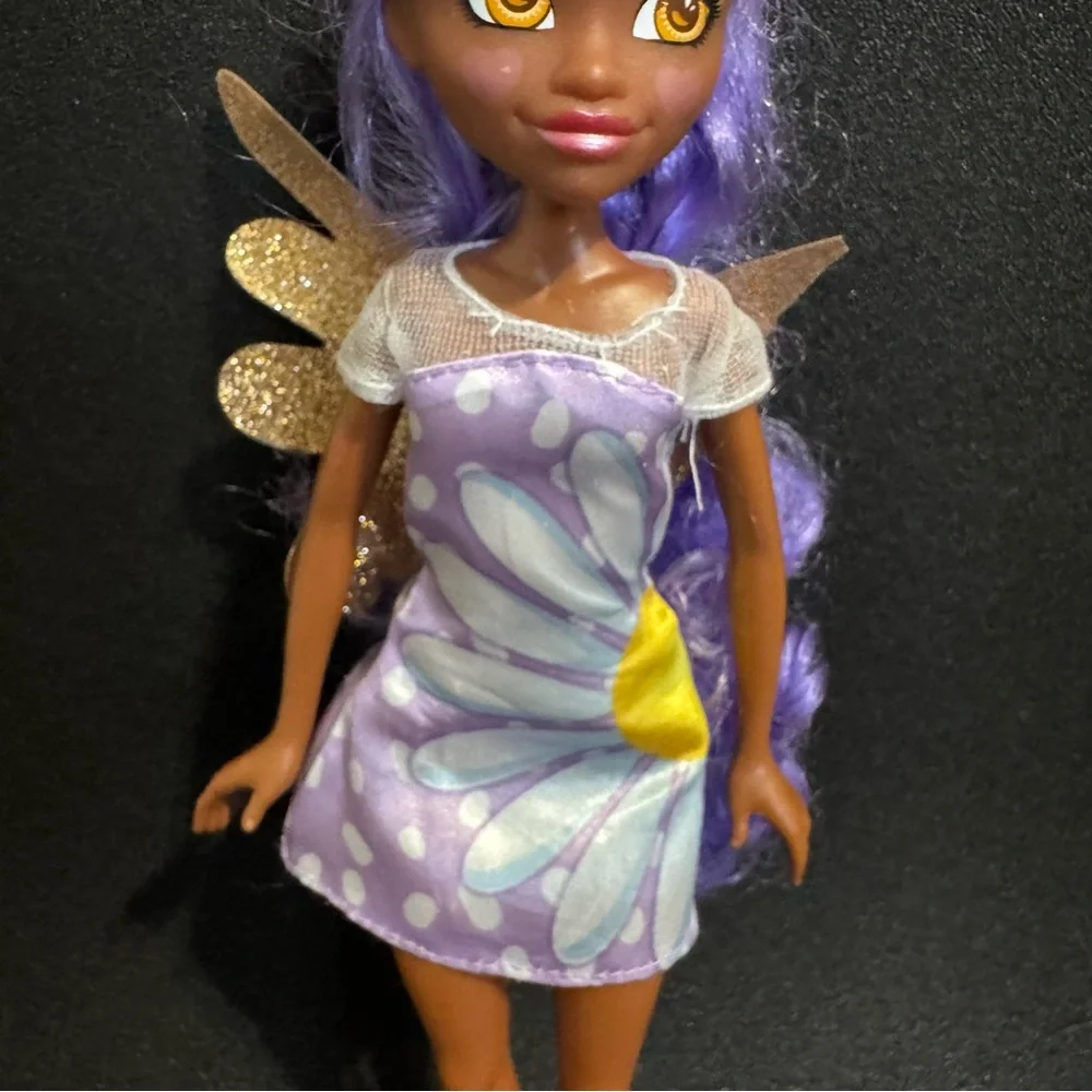 Hairmazing Fashion Doll Purple‎ Hair Wings Fairy Doll with Gold Boots